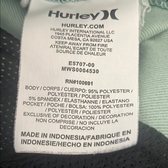 Hurley  x Nike Dri-Fit Men's Chino Hybrid Sage Green 9” Shorts, Men’s 34 - Picture 6 of 11